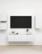 vidaXL Комплект ТВ шкафове от 5 части бял инженерно дърво