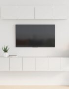 vidaXL Комплект ТВ шкафове от 5 части инженерно дърво Бял гланц