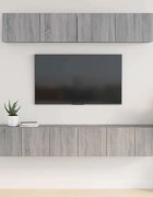 vidaXL Комплект ТВ шкафове от 5 части сив сонома инженерно дърво