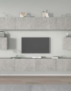 vidaXL Комплект ТВ шкафове от 6 части бетонно сив инженерно дърво