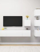 vidaXL Комплект ТВ шкафове от 6 части бял инженерно дърво