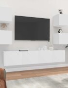 vidaXL Комплект ТВ шкафове от 6 части бял инженерно дърво