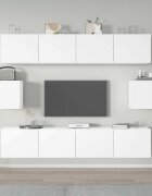 vidaXL Комплект ТВ шкафове от 6 части бял инженерно дърво