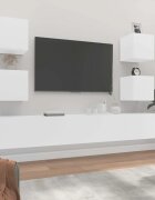 vidaXL Комплект ТВ шкафове от 6 части бял инженерно дърво