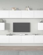 vidaXL Комплект ТВ шкафове от 6 части бял инженерно дърво