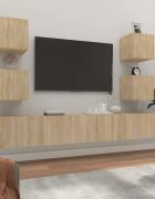 vidaXL Комплект ТВ шкафове от 6 части сонома дъб инженерно дърво