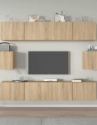 vidaXL Комплект ТВ шкафове от 6 части сонома дъб инженерно дърво