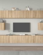 vidaXL Комплект ТВ шкафове от 6 части сонома дъб инженерно дърво