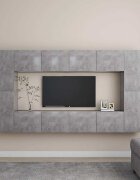 vidaXL Комплект ТВ шкафове от 8 части бетонно сиви инженерно дърво