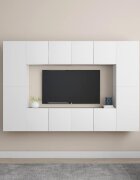 vidaXL Комплект ТВ шкафове от 8 части бял инженерно дърво