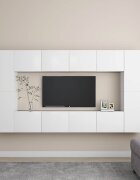 vidaXL Комплект ТВ шкафове от 8 части бял инженерно дърво