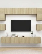 vidaXL Комплект ТВ шкафове от 8 части дъб сонома инженерно дърво
