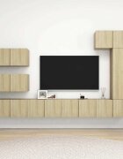 vidaXL Комплект ТВ шкафове от 8 части дъб сонома инженерно дърво