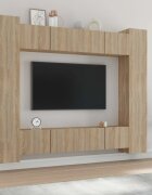 vidaXL Комплект ТВ шкафове от 8 части сонома дъб инженерно дърво