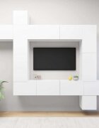 vidaXL Комплект ТВ шкафове от 9 части бял инженерно дърво