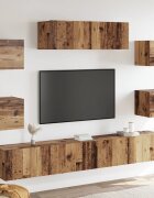 vidaXL Комплект ТВ шкафове за стенен монтаж 7 части инженерно дърво