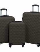 vidaXL Комплект твърди куфари с колелца 3 бр антрацит ABS