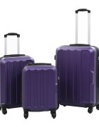 vidaXL Комплект твърди куфари с колелца 3 бр лилави ABS