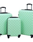 vidaXL Комплект твърди куфари с колелца 3 бр мента ABS