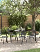 vidaXL Комплект за хранене в градината 7 бр. Антрацит