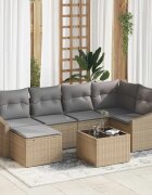 vidaXL Комплект за хранене в градината 7 бр. Бежов и Светло Сив