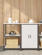 vidaXL Комплект за кухненско съхранение HATTEM 2 бр. Бяло