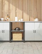 vidaXL Комплект за кухненско съхранение HATTEM 3 бр. Сребристо