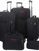 vidaXL Комплект за път 5 части цвят черен