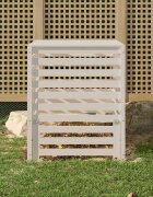 vidaXL Компостер бял 825x825x995 см борово дърво масив