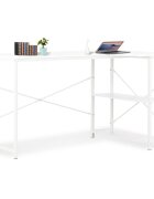 vidaXL Компютърно бюро бяло 120x72x70 см