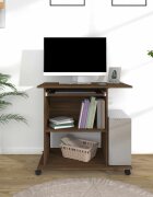 vidaXL Компютърно бюро кафяв дъб 80x50x75 см инженерно дърво