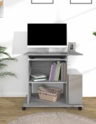 vidaXL Компютърно бюро сив сонома 80x50x75 см инженерно дърво