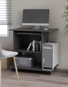 vidaXL Компютърно бюро сиво 80x50x75 см ПДЧ