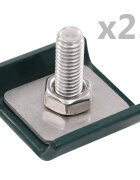 vidaXL Конектори за мрежа 25 комплекта зелени