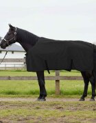 vidaXL Конско одеяло Черно 135 cm Полиестерен флийс