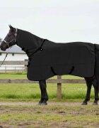 vidaXL Конско одеяло Черно 155 cm Полиестерен флийс