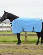 vidaXL Конско одеяло Пълно аквамариново 115 cm Полиестерен флийс
