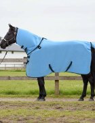 vidaXL Конско одеяло Пълно аквамариново 115 cm Полиестерен флийс