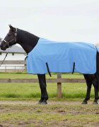 vidaXL Конско одеяло Пълно аквамариново 125 cm Полиестерен флийс