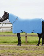 vidaXL Конско одеяло Пълно аквамариново 165 cm Полиестерен флийс