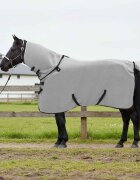 vidaXL Конско одеяло Пълно светло сиво и розово 95 cm