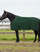 vidaXL Конско одеяло Пълно тъмно зелено 145 cm Полиестерен флийс