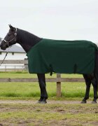 vidaXL Конско одеяло Пълно тъмно зелено 95 cm Полиестерен флийс