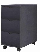 vidaXL Контейнер с чекмеджета 33x45x60 см черен