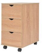 vidaXL Контейнер с чекмеджета 33x45x60 см дъб