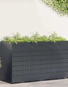 vidaXL Контейнер за съхранение на 3 коша Антрацит