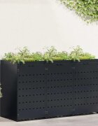 vidaXL Контейнер за съхранение на 3 коша Черно 204 x 775 x 1215 см