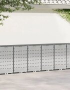 vidaXL Контейнер за съхранение на 3 коша Неръждаема стомана Антрацит