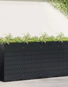 vidaXL Контейнер за съхранение на 4 коша Черно 272 x 775 x 1215 см
