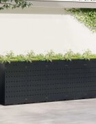 vidaXL Контейнер за съхранение на 5 коша Черно 340 x 775 x 1215 см